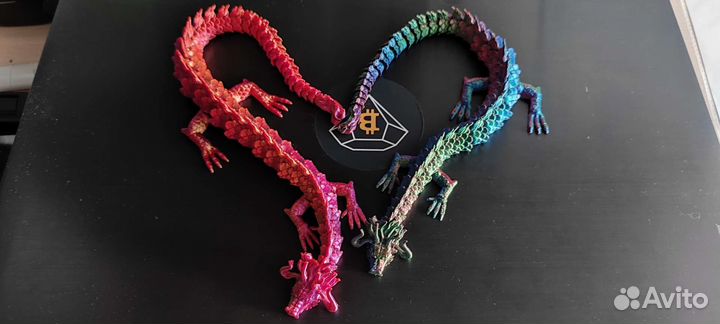 Дракон игрушка антистресс на шарнирах цветной