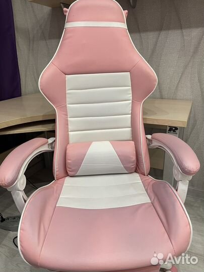 Игровое кресло розовое