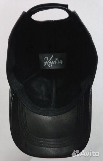 Бейсболка кожаная черная (новая)