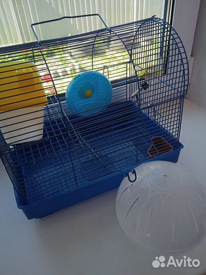 Клетка и шар для хомяка или джунгарика