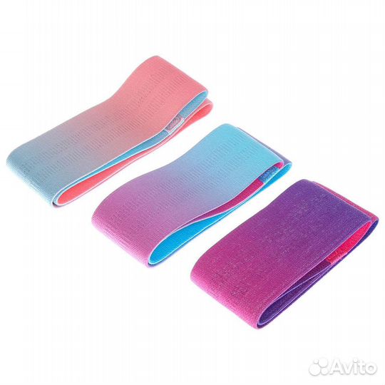 Набор тканевых фитнес-резинок, градиент