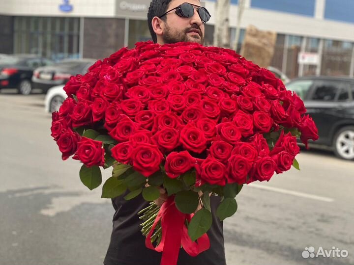 101 Роза цветы доставка букетов 15 25 35 45 51