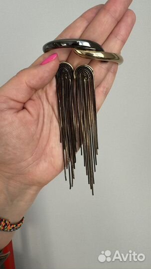 Серьги и браслет (комплект) бижутерия