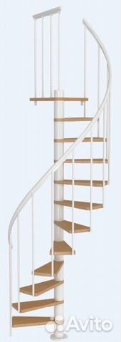 Винтовая лестница montreal slim White 120