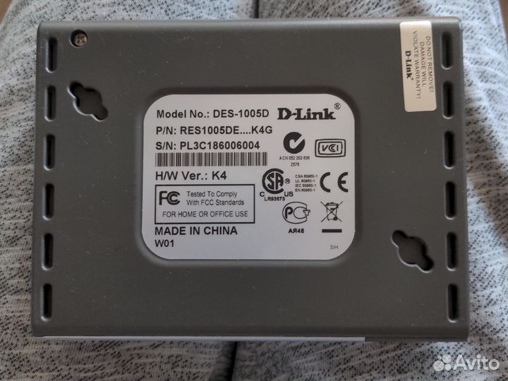 Коммутатор d-link des-1005d