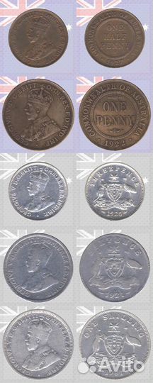 1 Шиллинг 1931 Австралия - Набор монет Георга V