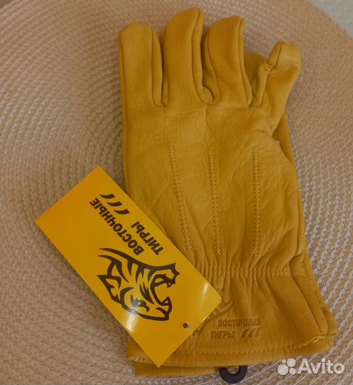 Кожаные рабочие перчатки