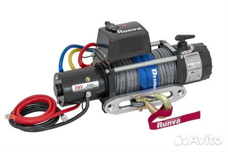 Лебедка 12V Runva 9500lbs 4350кг синт. EWV9500SSR