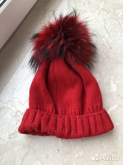 Детская шапка с мехом