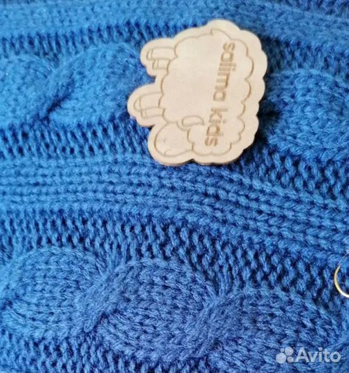 Плед вязанный для новорожденного