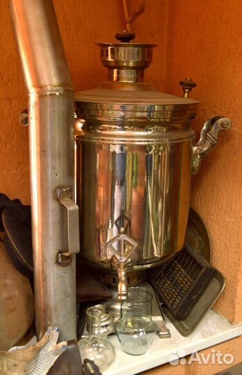 Старинный трактирный самовар на 40 литров