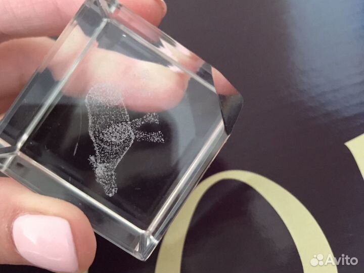 Сувенир из оптического стекла с объемным изображен