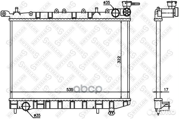 10-25097-SX радиатор системы охлаждения Nissan