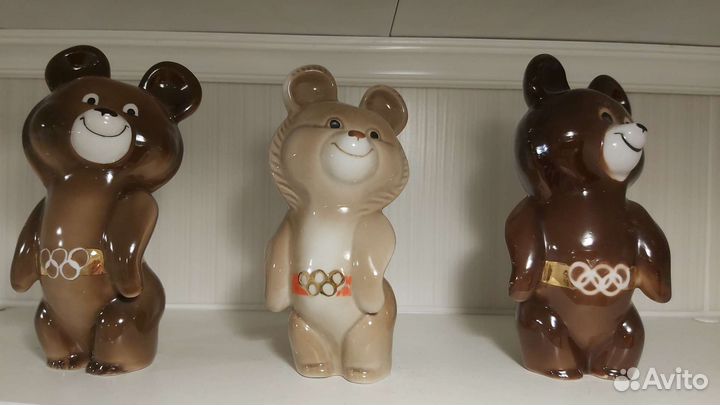 Олимпийский мишка фарфор СССР