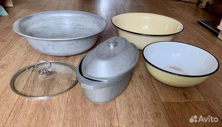 Утятница, таз, чашка, сковорода
