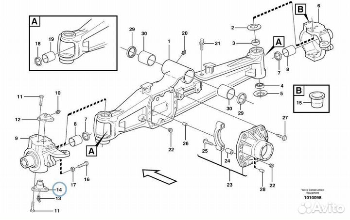 82850292 Шкворень на экскаватор погрузчик