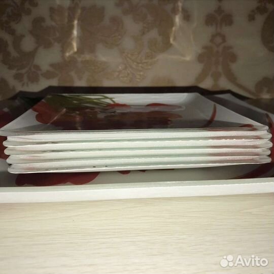 Новый набор квадратных тарелок 6 штук