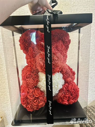 Мишка из роз 40 см