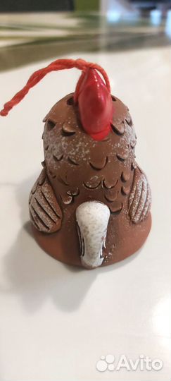 Колокольчик керамический Петушок Кунгур