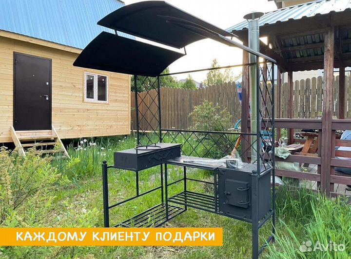 Мангал с печью