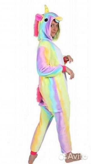 Пижама кигуруми радужный единорог