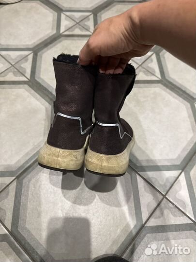 Сапоги ботинки высокие зимние натуральная замша