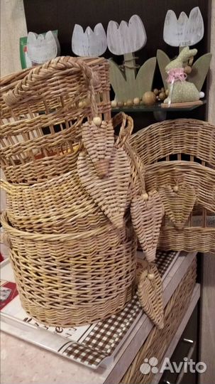 Плетеные изделия из эколозы. Корзины и короба