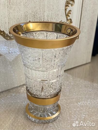 Хрустальная ваза чехия
