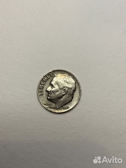 Монета one dime 1971 года