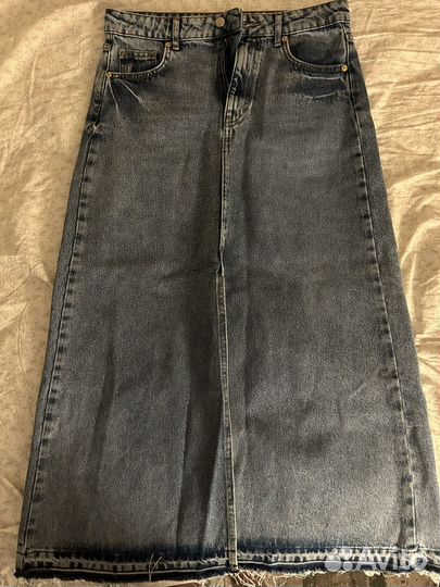 Джинсовая юбка длинная