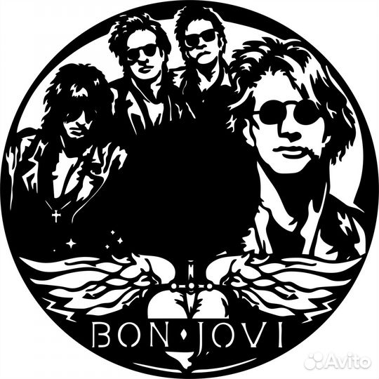 Панно из виниловых пластинок, Часы из винила