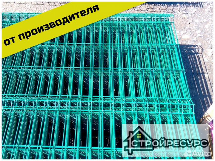 Сетка сварная забор 3д
