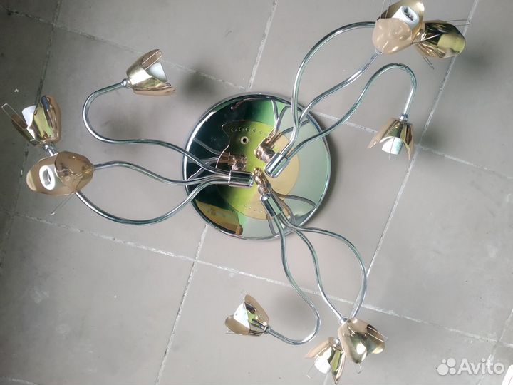 Люстра на 6 плафонов без плафонов