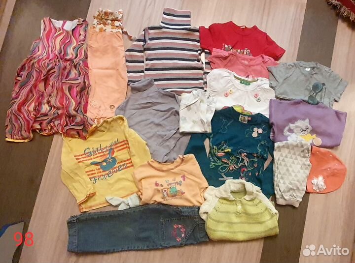 Вещи пакетом на девочку, размеры 92,98, 104