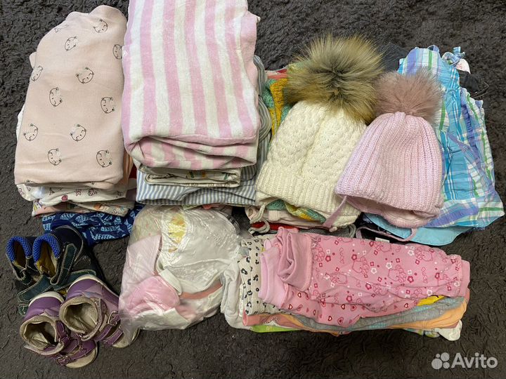 Вещи пакетом на девочку от 0 (56,62,68,74,80)