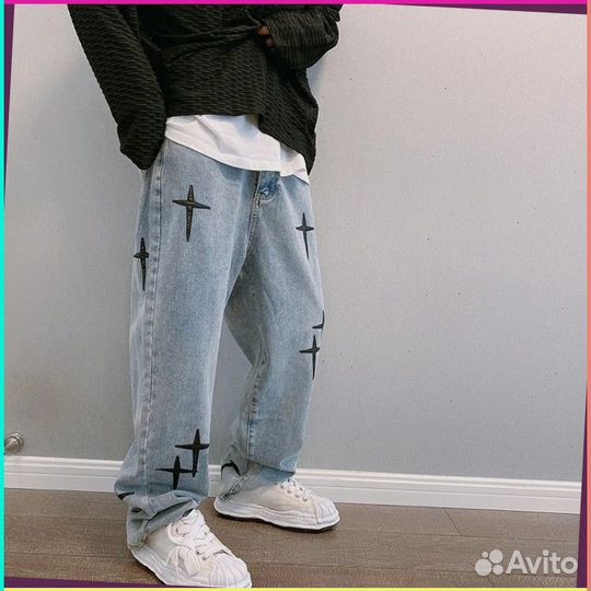 Штаны карго Y2K с крестами (Артикул товара: 42827)