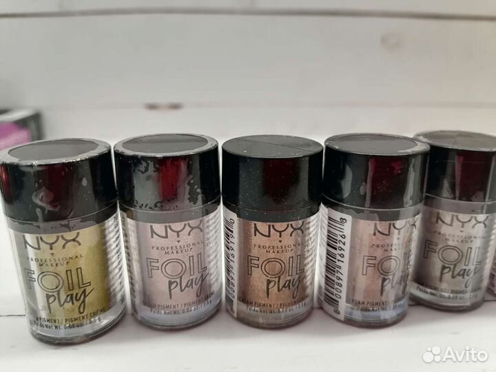 Кремовые тени-пигменты NYX foil play, 01-05,07,11