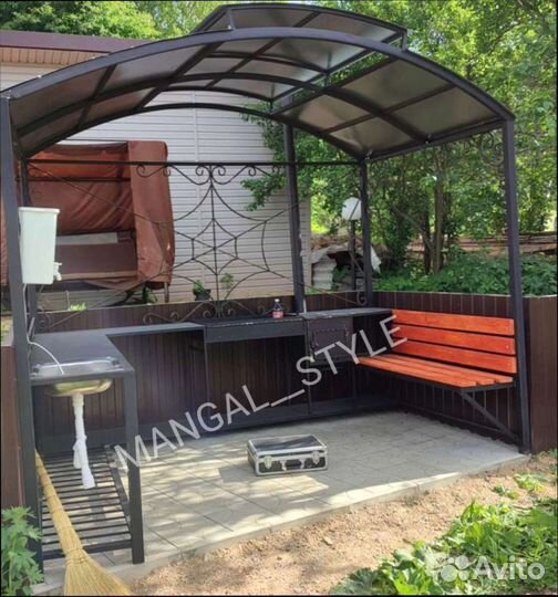Мангал с крышей