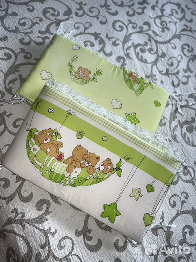 Бортики на кроватку 120х60 двухсторонние