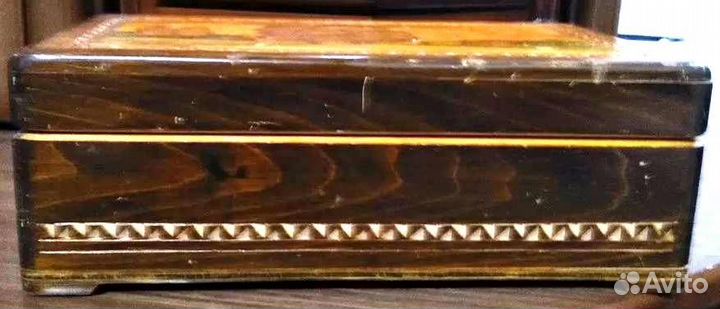 Шкатулка деревянная, СССР, ручная роспись