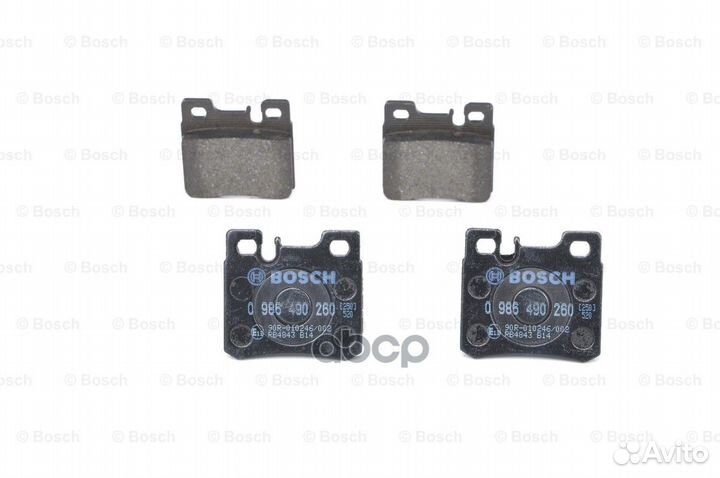 Колодки тормозные дисковые 0986490260 Bosch