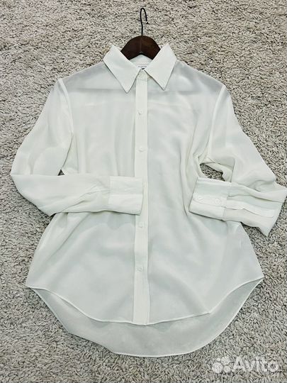 Zara рубашка шелк