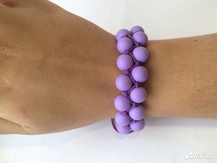 Браслет шамбала фиолетовый