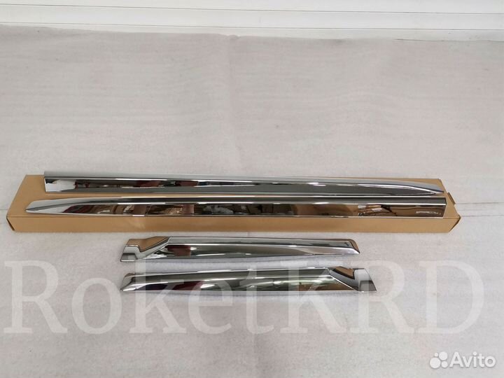 Молдинги дверей prado 150 хром