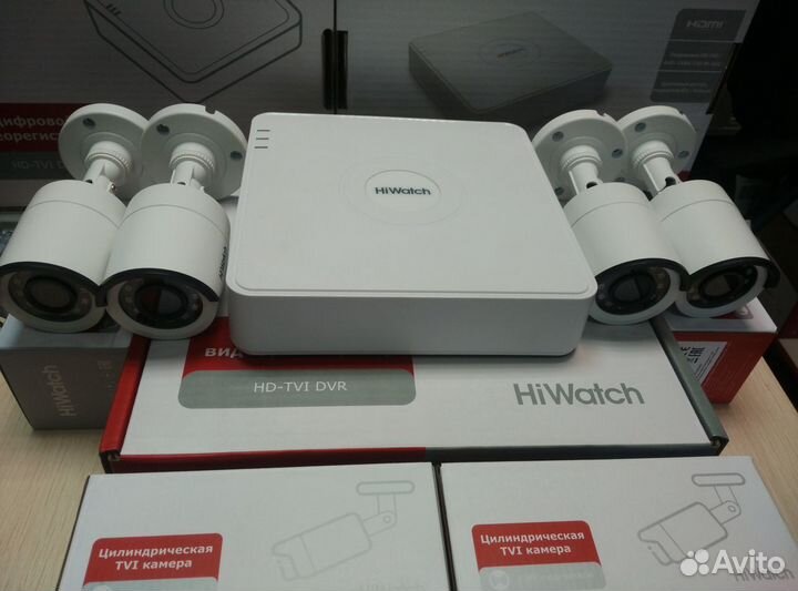 Комплект видеонаблюдения Hiwatch на 4 улич. камеры