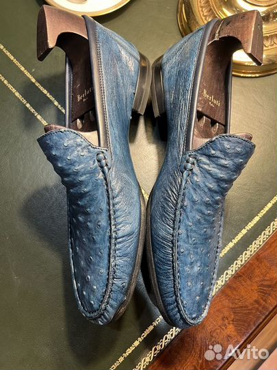 Лоферы из коди страуса Gian Franco Butteri