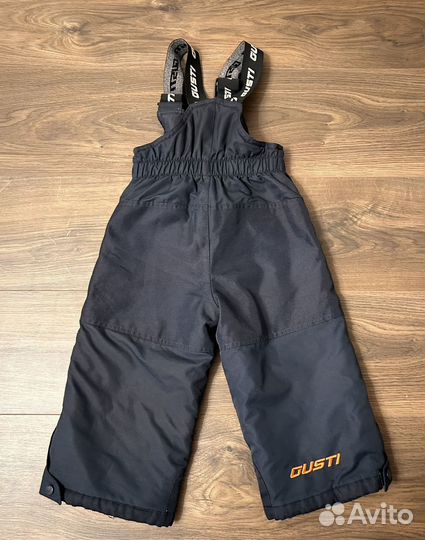 Зимний полукомбинезон, штаны теплые gusti, 86