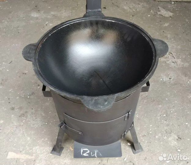 Усиленая Печь под казан 12 литров 3 мм сталь