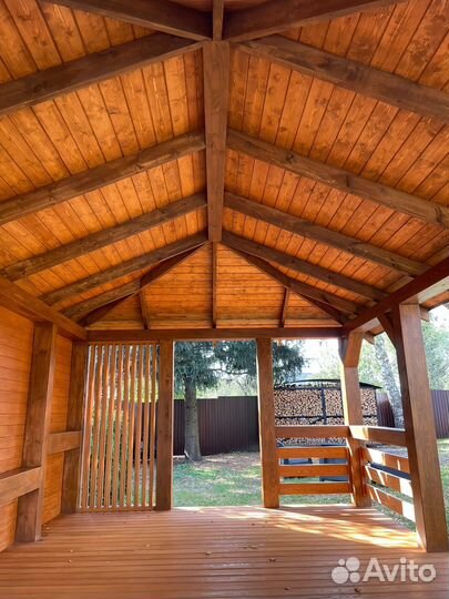 Беседка из бруса. Доставка