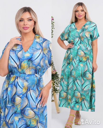 Летнее платье 50,52,54,56